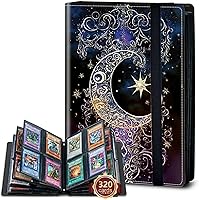 Vista 15 de Rossy Carpeta para tarjetas coleccionables, 9 bolsillos, impermeable, con 360 bolsillos laterales de carga para tarjetas deportivas y de fútbol