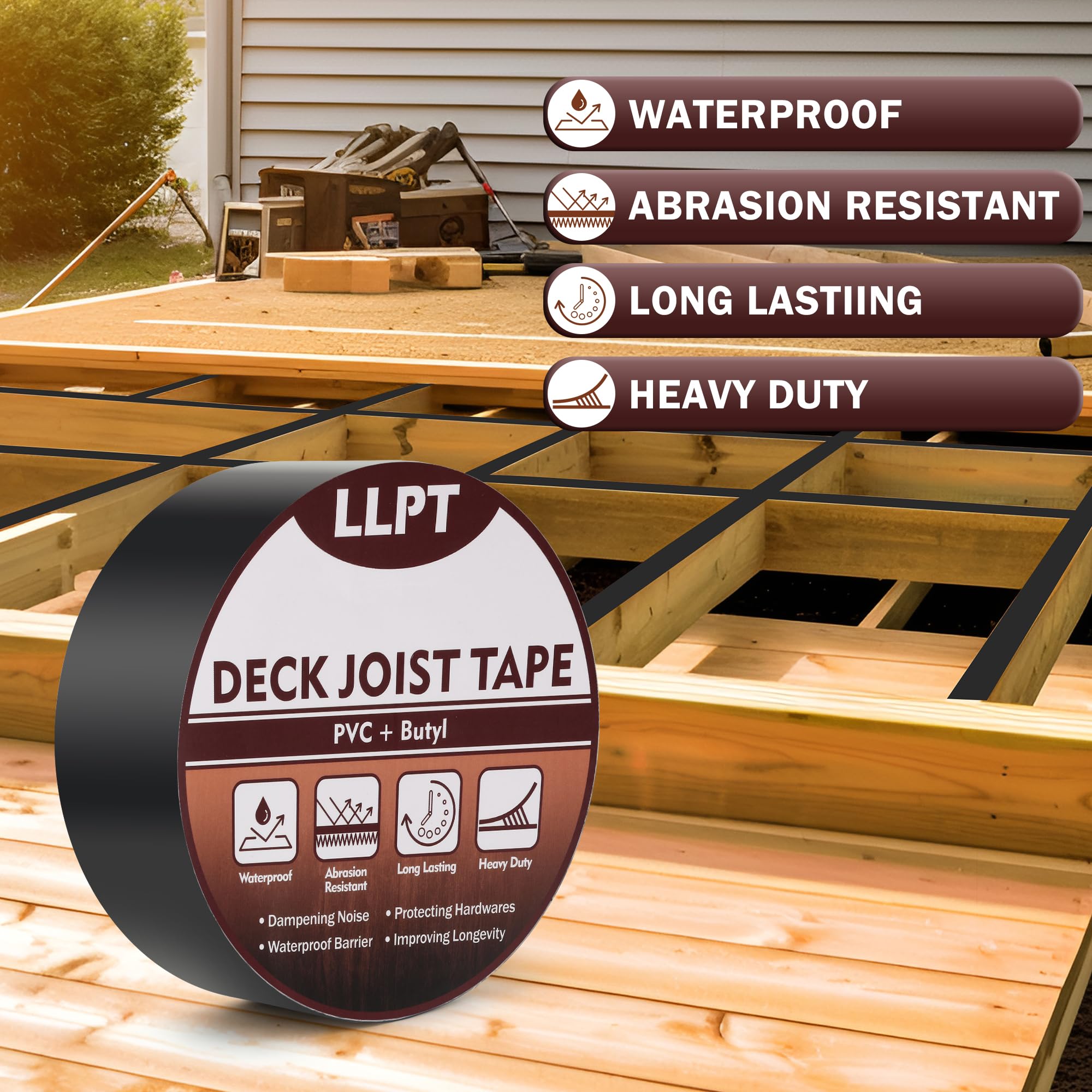 Snapklik.com : LLPT Joist Tape For Decking 2" X 50 Ft Beam Joist ...