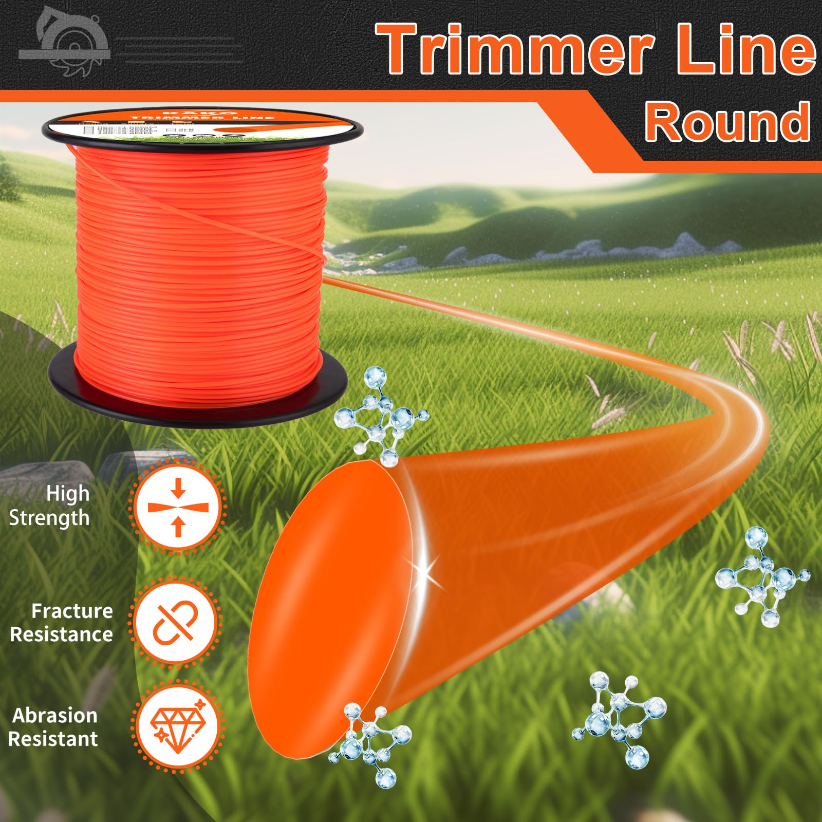 095 Trimmer Line, 095 Weed Eater String, 0.095