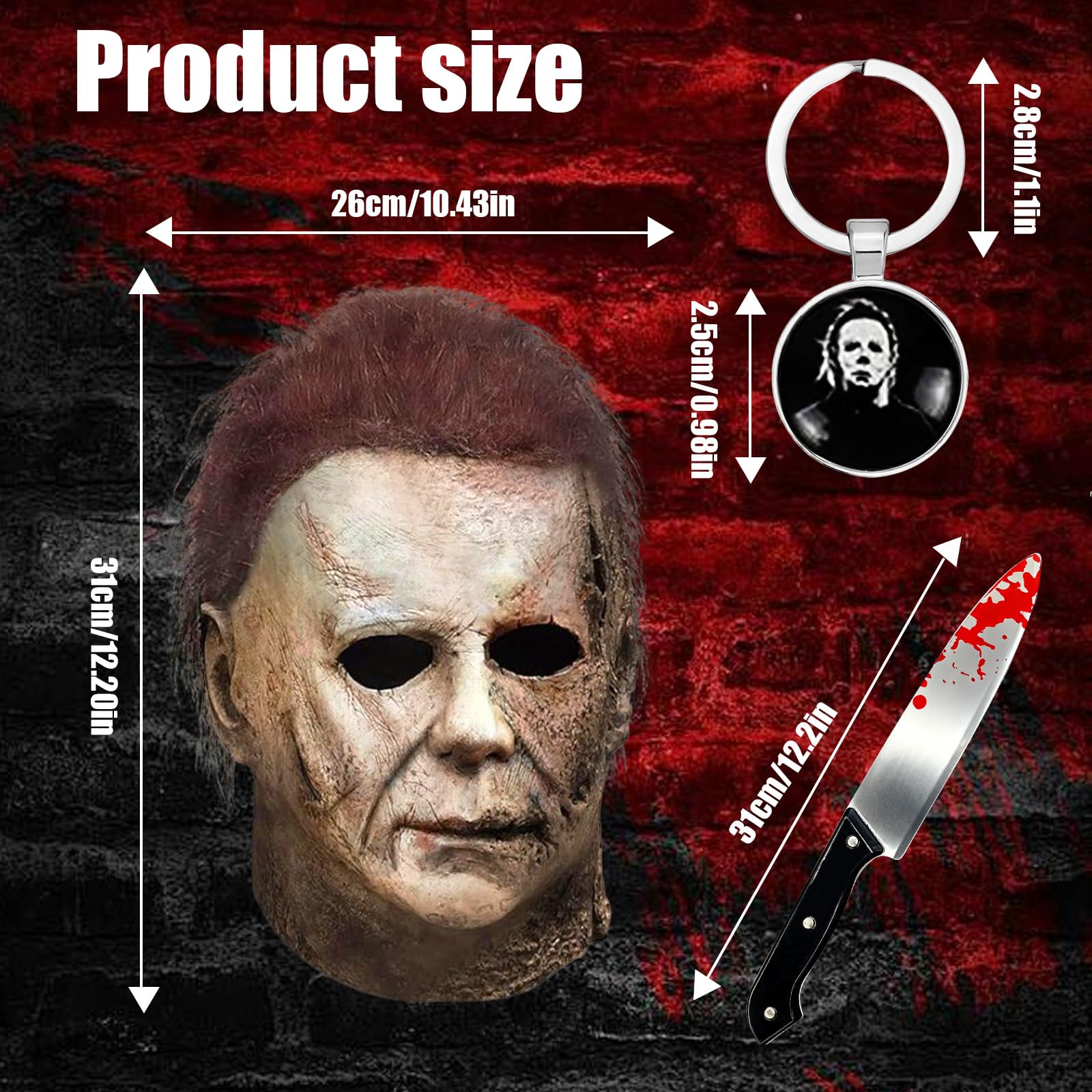 Maryparty Michael Myers Mask for Adults Halloween Michael Myers Face Scary Mask for Halloween Kills Scary Cosplay (Style-1) - Image 2