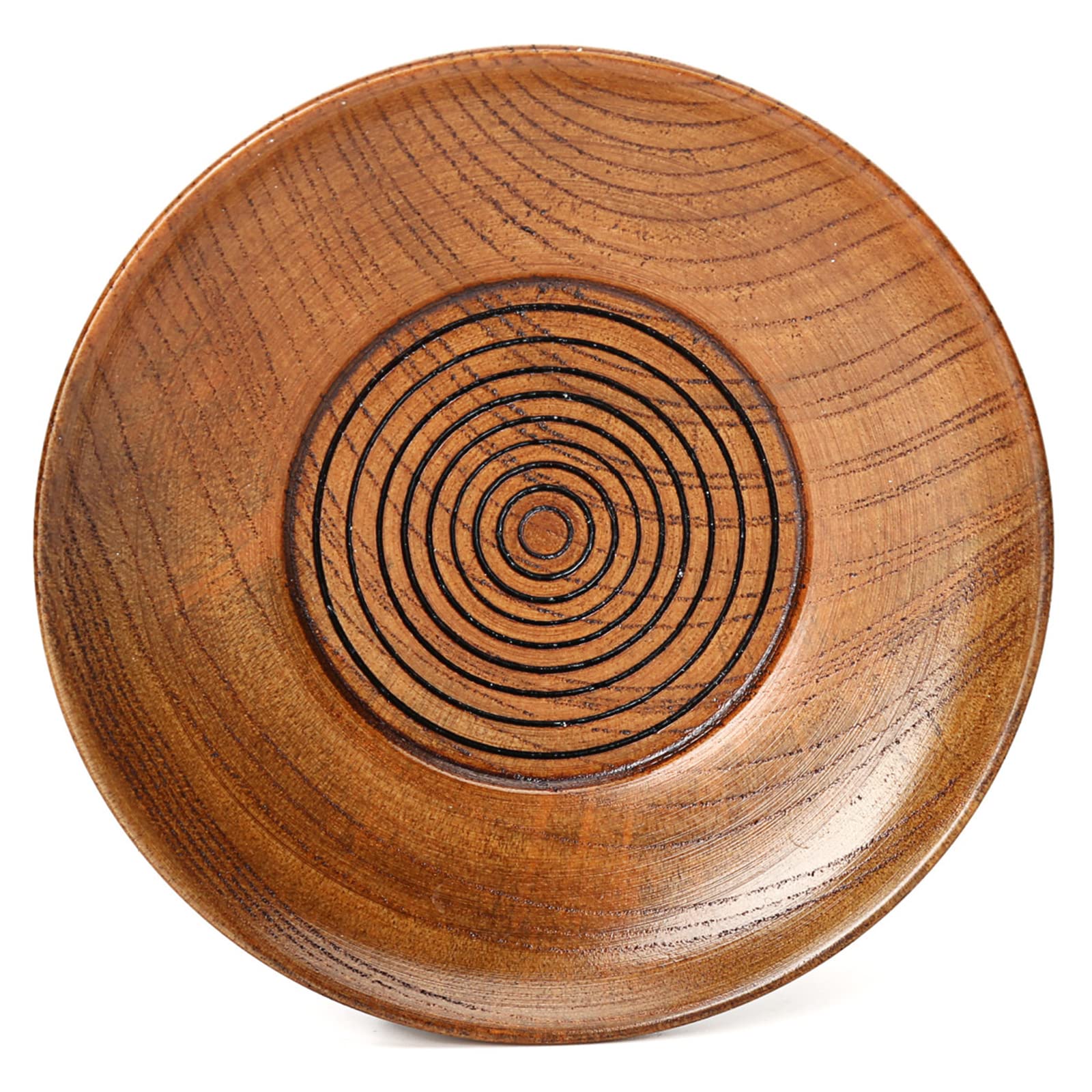 Socospace Wood Jewelry Organizer Tray Ring Dish Circle Trinket Dish for Rings Earrings Necklace Ring Holder