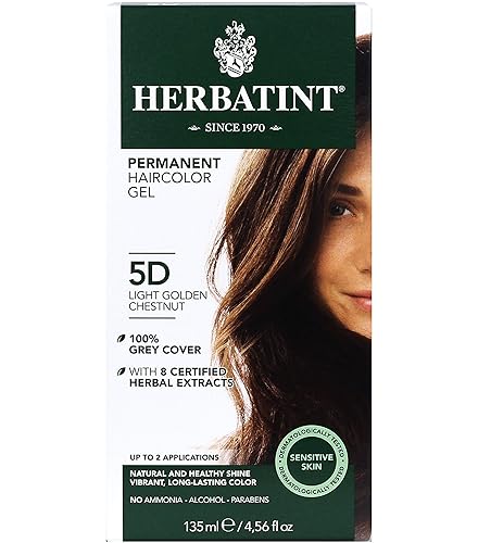Miniatura 1 de Herbatint Gel permanente para teñir el cabello a base de hierbas 5D castaño dorado claro - 4.6 fl oz