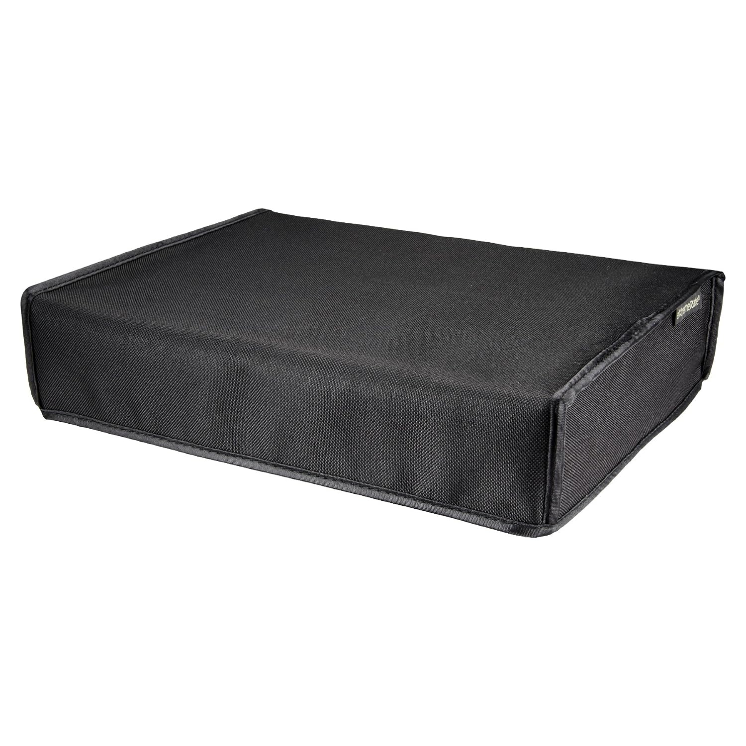 eXtremeRate Black Horizontal Dust Cover for Xbox One S Console Custom Designed Double Layer Soft Neat Lining Waterproof Dustproof Precision Cut Easy Access Cable Port