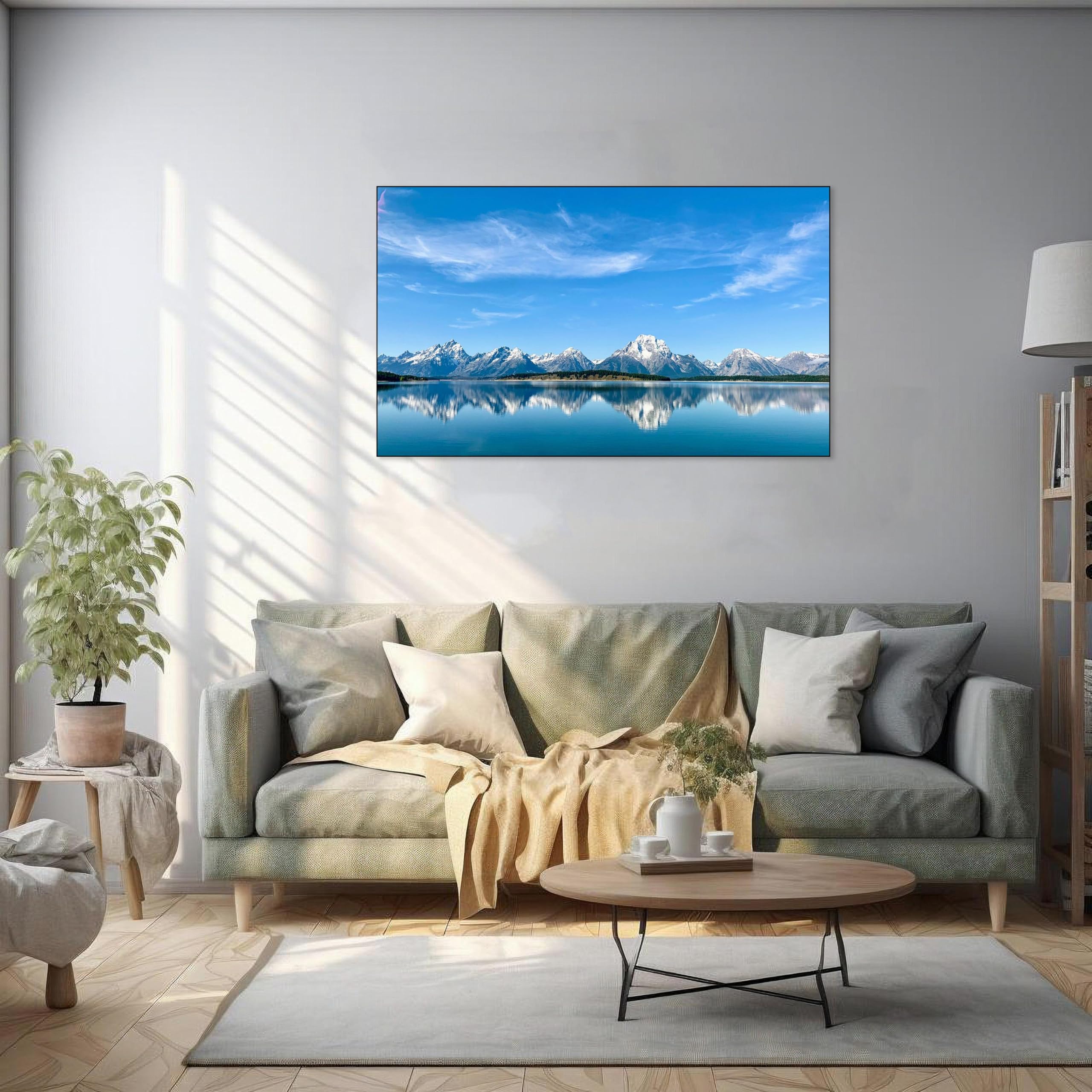 Amazon.com: Blue pictures wall decor aesthetic-blue landscape