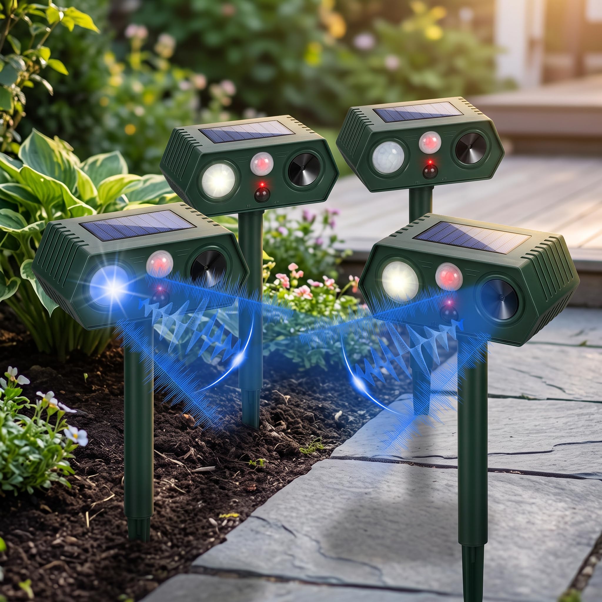Photo 1 of Jahy2Tech Solar Yard Wildlife Deterrent 4 Pack