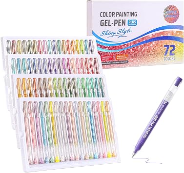 72 Color 1.0mm Glitter Markers DIY Pen