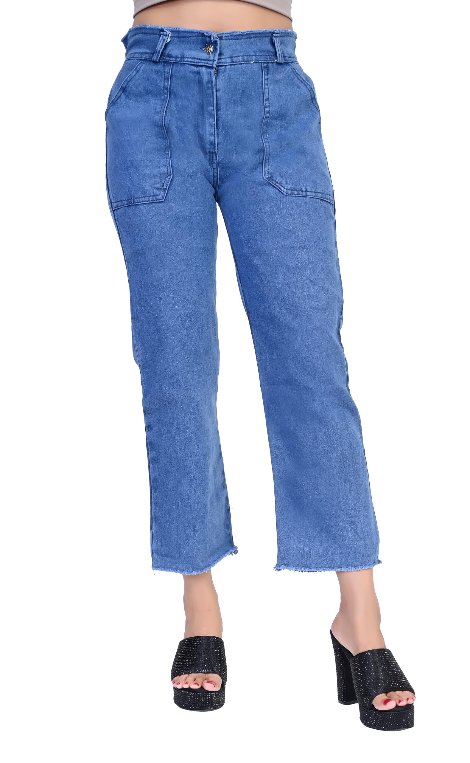 fabs collection ™ Women/Girls Trendy Fashionable Soft Denim Palazzo/Pant/Jeans Set of 1-picture-20