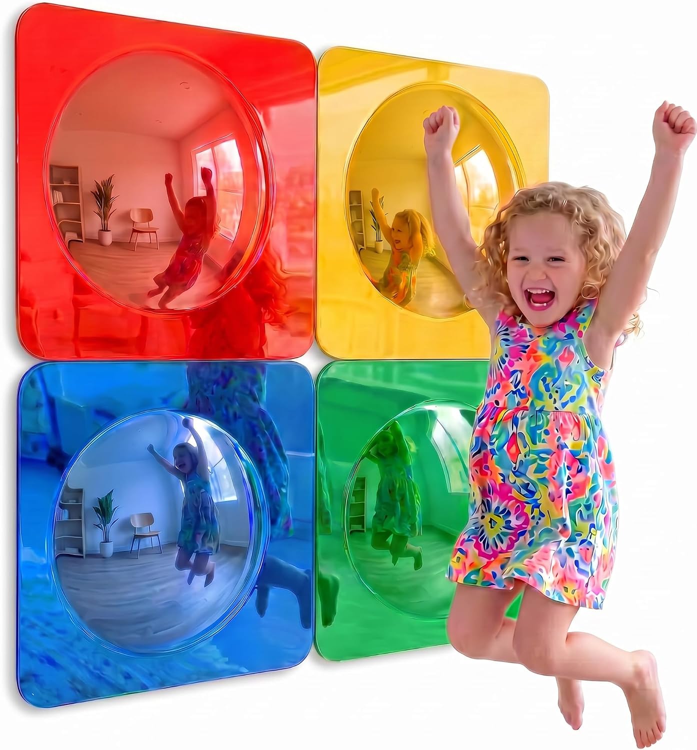 4PCS Sensory Bubble Mirrors for Kids, Autism Room Must Haves