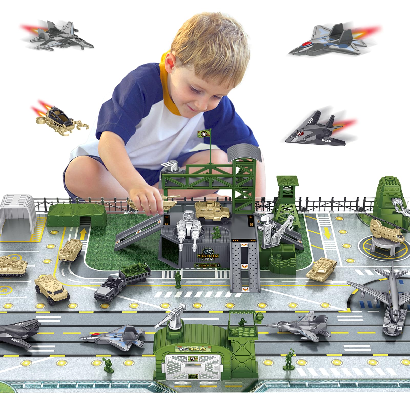 Buy WASAiKA Base Toy Sets, Army Toys Playset with Army Men Action