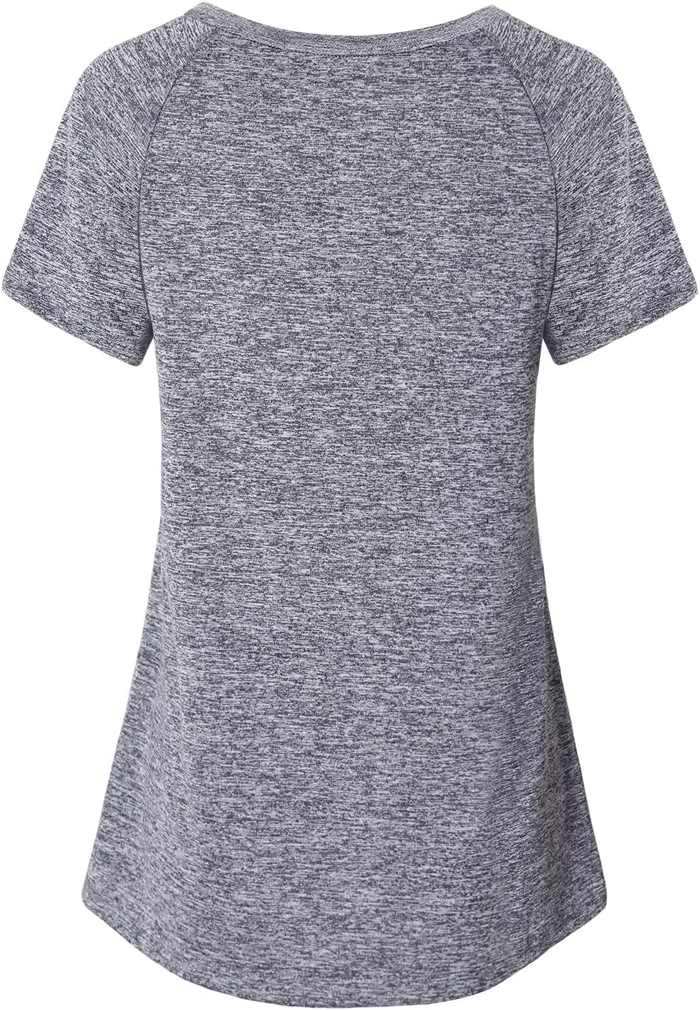 Vldnery Women Quick-Dry Line Decor Front Yoga Workout Shirts Athletic Gym Loose Fit Tops 2025