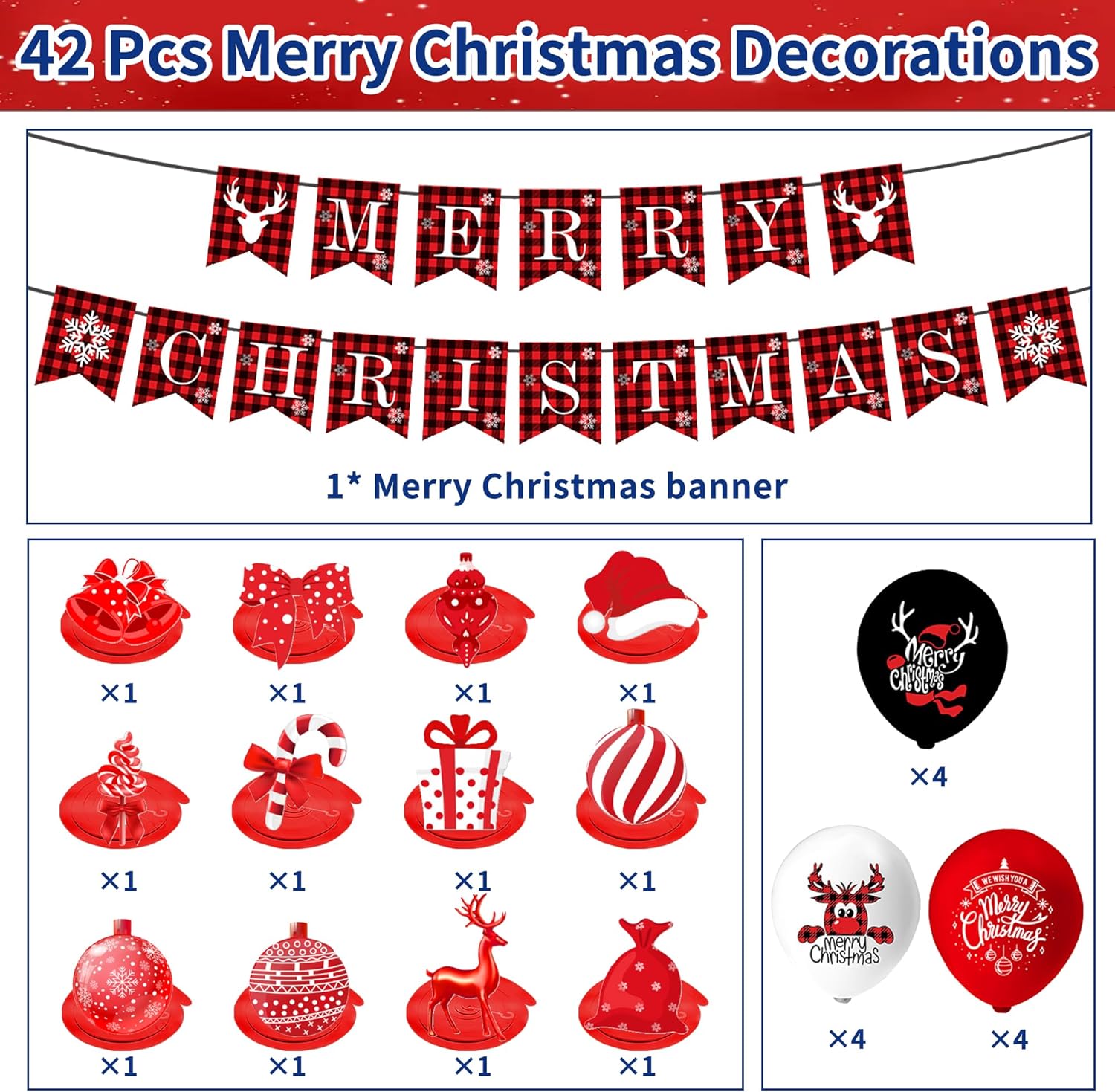 Christmas Ceiling Decorations Indoor Christmas Hanging Foil Swirl Decorations Merry Christmas Banner Bunting Candy Bell Reindeer Ceiling Wall Window Decorations for Christmas Holiday Party Supplies