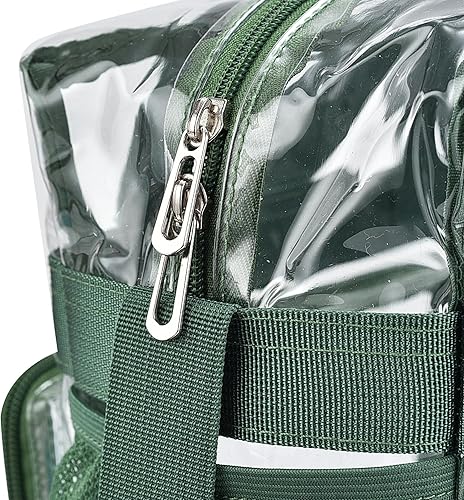 Vista 378 de Oraben Bolsa transparente transparente aprobada para estadios de 12 x 6 x 12 pulgadas, bolsa de estadio para trabajo, juegos deportivos, gimnasio