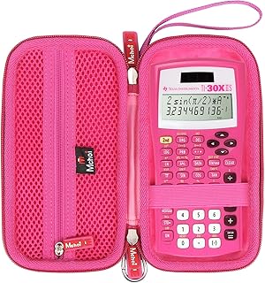 Mchoi Shockproof Carrying Case Suitable for Instruments TI-30XIIS Scientific Calculator, Shockproof Waterproof Pink Protective Case, Case Only