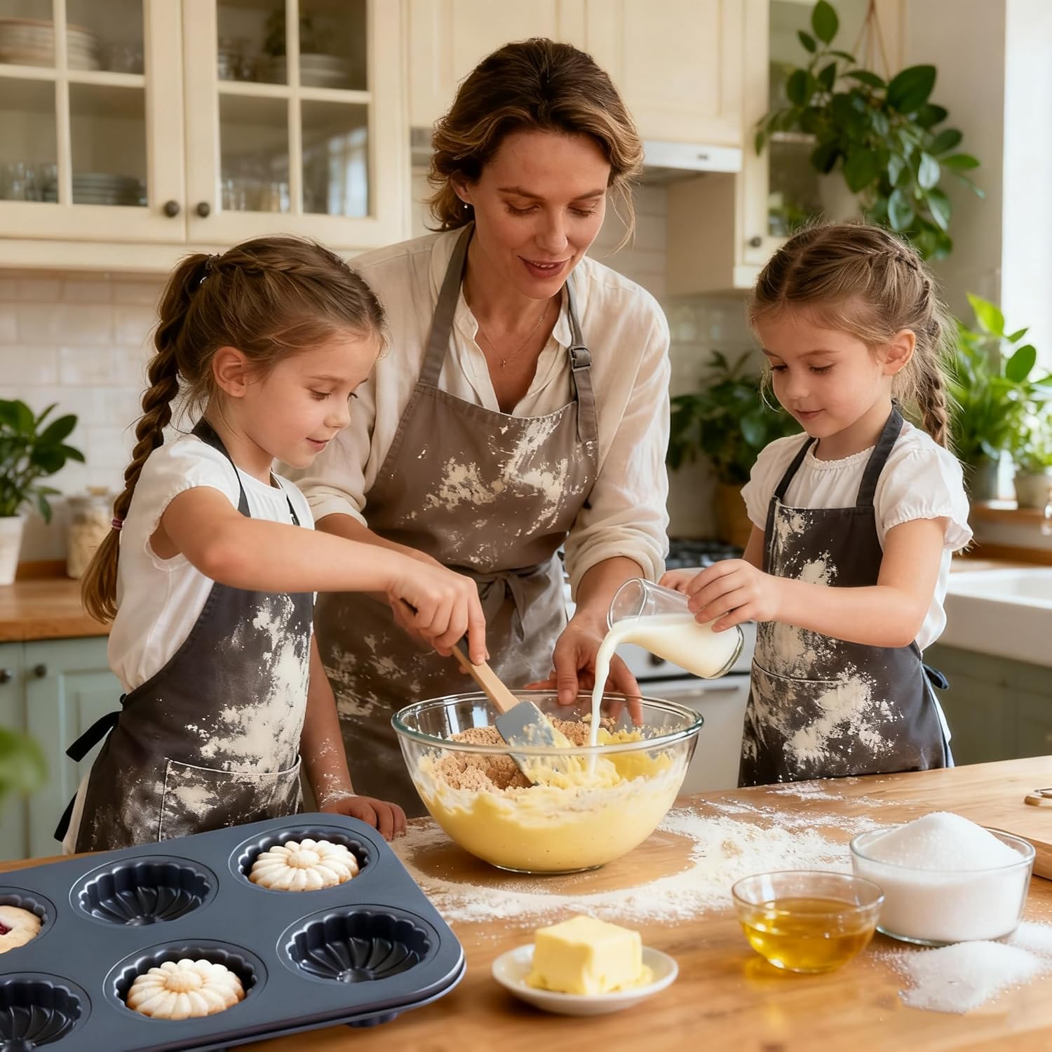 Sunflower Shaped Muffin Pan, 6-Cavity Madeleine Mold & Mini Cake Pan, 2.5" Non-Stick Carbon Steel Baking Mold - Bake Perfect Edible Sunflower Decor for Birthday and Baby Showers - Image 7
