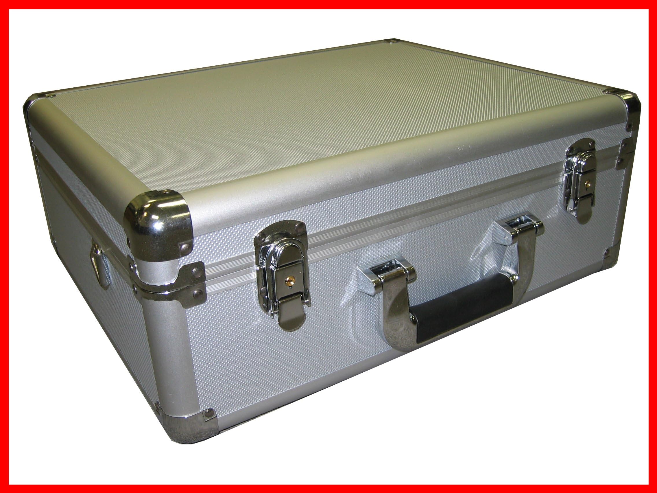 SILVER Aluminum Camera Case also for Tools and small Equipments With Foam Ship to Canada and USA