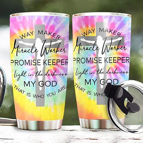 Miniatura 4 de Waymaker Miracle Worker Promise Keeper My God Bible - Vaso cristiano para mujeres, mamá, esposa, regalos de Navidad, regalos de cumpleaños para