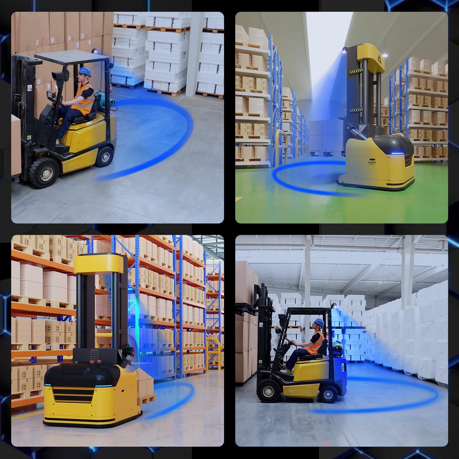 30W Runde LED Blaue Gabelstapler Leuchtet DC10-110V Warenhaus Seitenleuchten stapler warnlicht Warnscheinwerfer forklift lampe für Auto Gabelstapler
