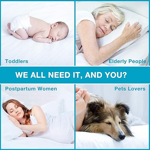 Miniatura 6 de Lunsing Protector de colchón impermeable suave California King, transpirable, tamaño California King, bolsillo de 6 a 18 pulgadas de profundidad,