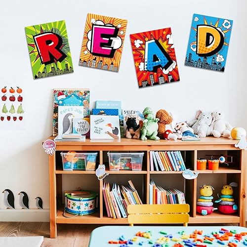 Miniatura 4 de Póster de lectura para decoración de aula para profesores, tablón de anuncios y decoración de pared para preescolar, primaria, escuela secundaria,