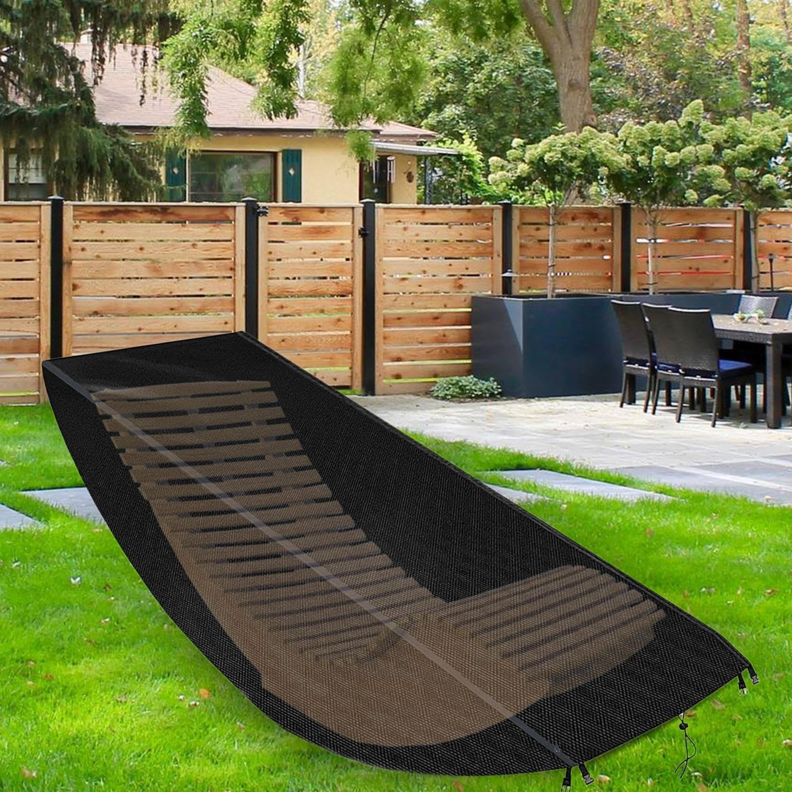 Genérico Fundas para Sillas Mecedoras De Exterior | Cubierta De Tela Oxford para Sillas De Jardín - Protector De Muebles Exteriores con Bolsa De Cordón para Piscina Balcón Y Camping
