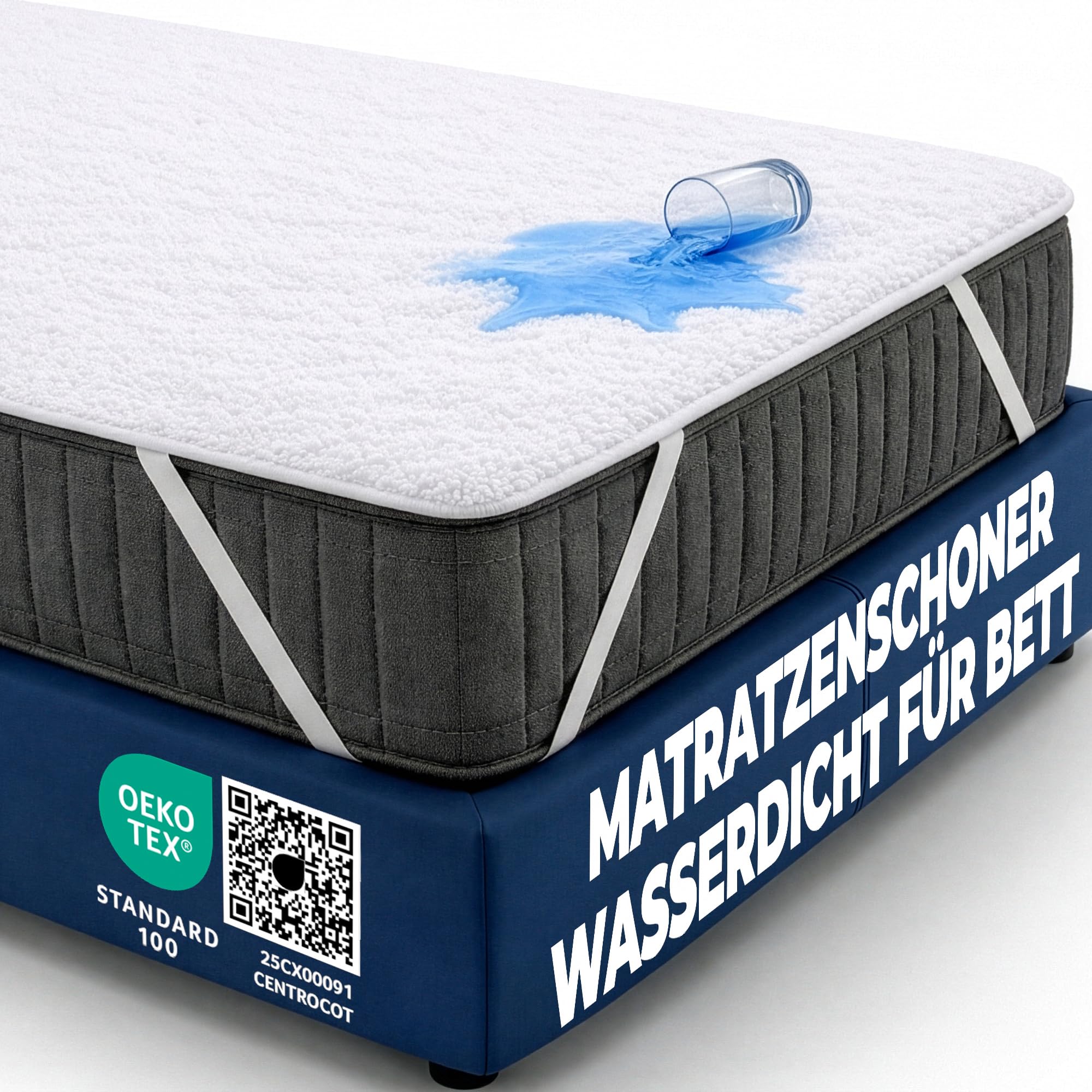 Matratzenschoner 140x190 cm wasserdichte Matratzenauflage aus Baumwolle Inkontinenzunterlage Nässeschutz Matratzenbezüg Atmungsaktive Anti-Allergie und Anti Milben für Bett und Matratze Waschbar