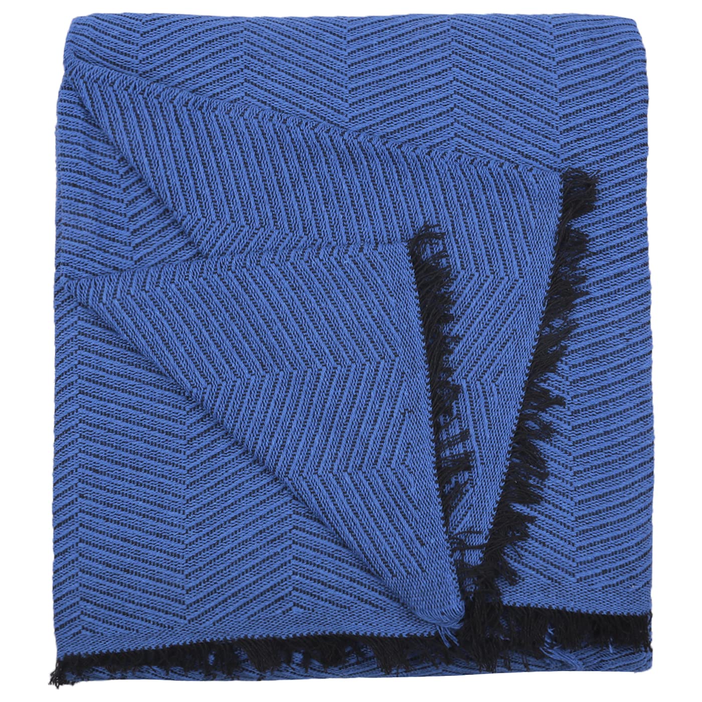 HOME MERCURY - Colcha Multiusos Sofa, Cubrecama, Jarapas, Manta Foulard, Plaid para Cama, Cubresofa, Cómoda Practica y Suave. Poliéster Algodón. (180X260CM, Espiga Azul)