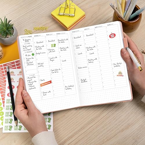 Miniatura 6 de Clever Fox Libro de citas, planificador de horarios por hora con ranuras de tiempo, planificador de caja de tiempo para trabajo diario y tareas