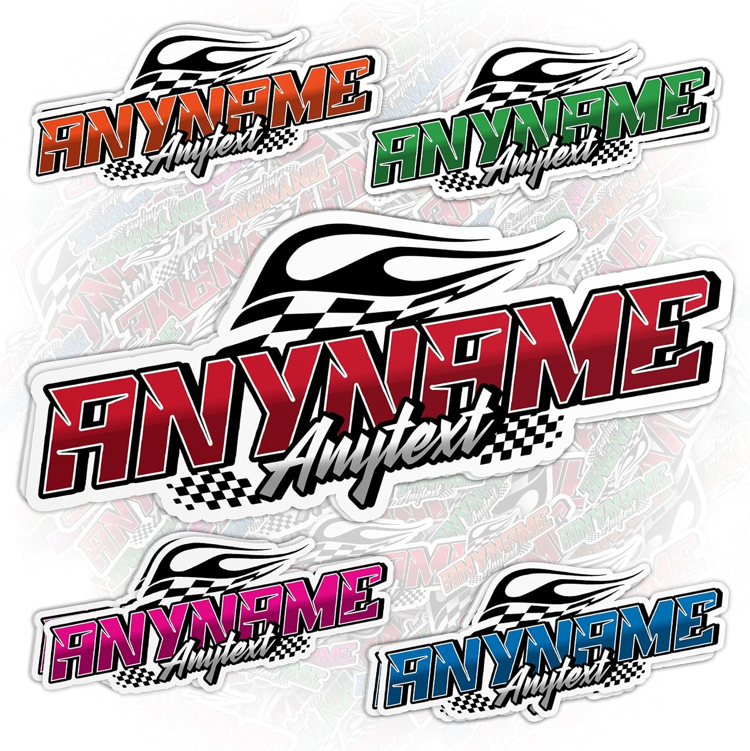 Amazon.com - (New Update) Custom Race Sticker Personalized Car Racing ...