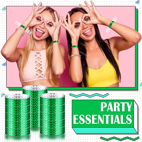 Miniatura 4 de Epakh 600 pulseras de papel de neón, impermeables, para eventos, ligeras, para conciertos, pulseras adhesivas de color neón para fiestas