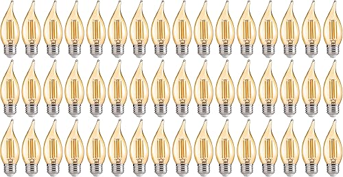 Miniatura 9 de FLSNT Bombillas LED para candelabro CA11 E26, bombillas LED regulables para lámpara de araña, equivalente a 40W, luz blanca cálida de 2200K, 330LM,