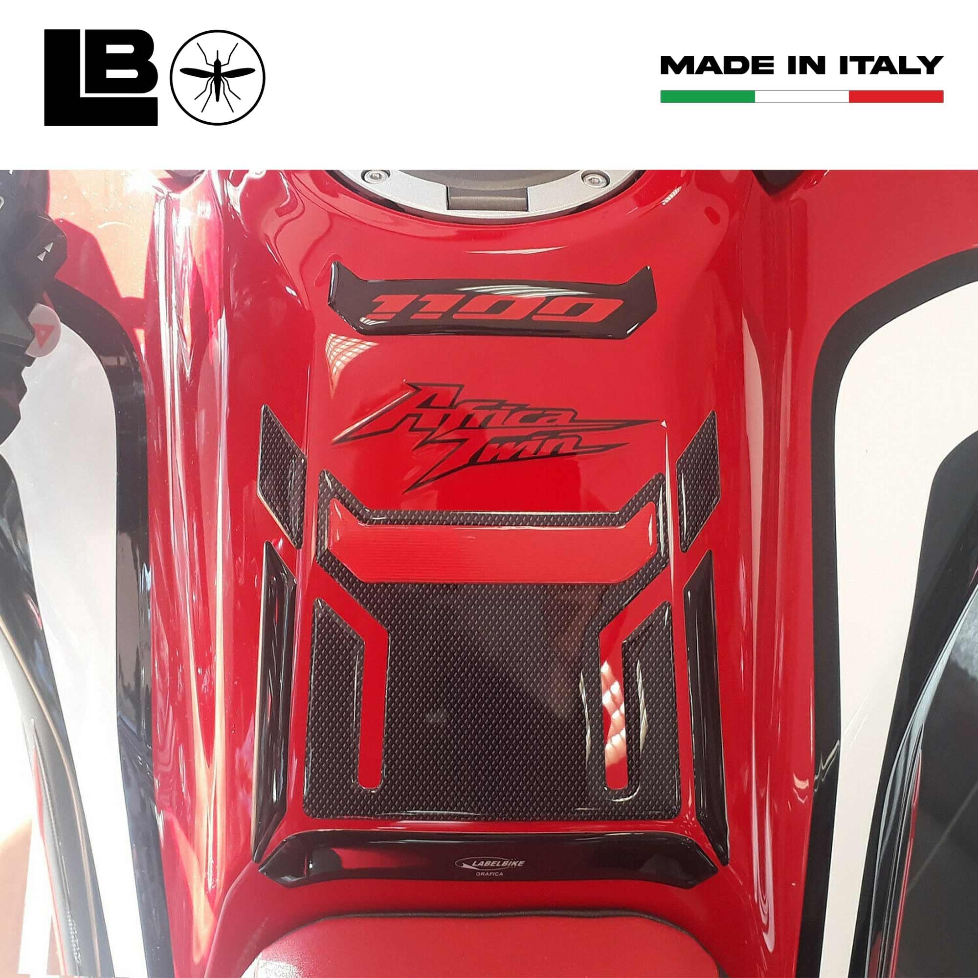 labelbike - Set 3 Stickers 3D Tank Motorcycle Compatible with Honda Africa Twin 1100 L from 2020