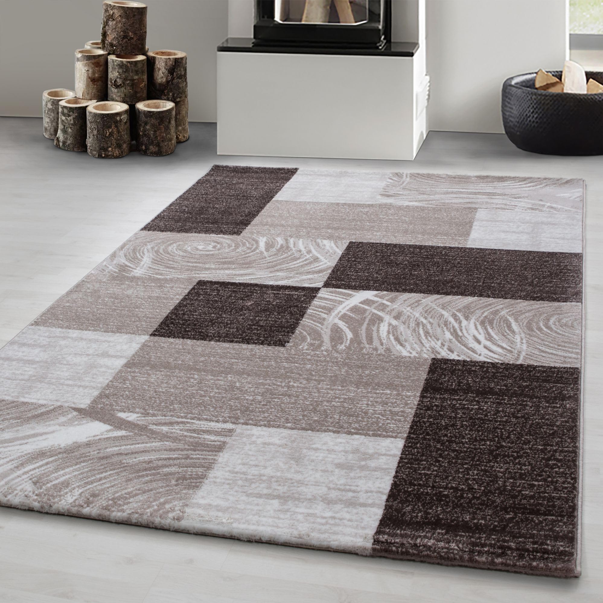Carpetsale24 Teppich Wohnzimmer Moderne Kurzflor Teppich Schlafzimmer Pflegeleicht Extra Weich Waschbar Esszimmer Küche