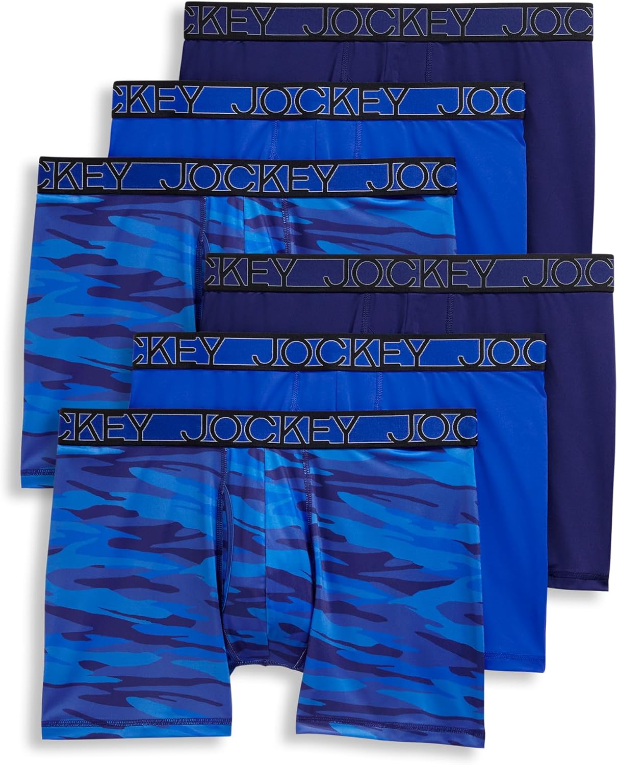 Jockey Men's Underwear Active Microfiber 5" Boxer Brief - 6 Pack