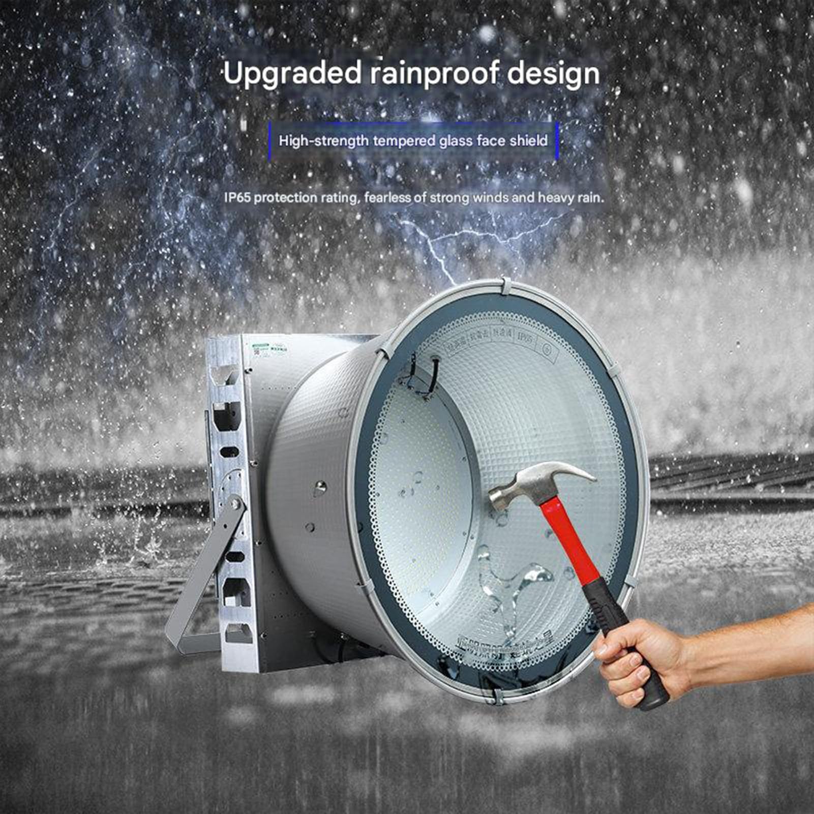 Projecteur LED haute puissance pour grue à tour, éclairage extérieur haute luminosité pour chantiers et places publiques, projecteur de cour étanche, projecteur de recherche/projecteur (400 W (200-24