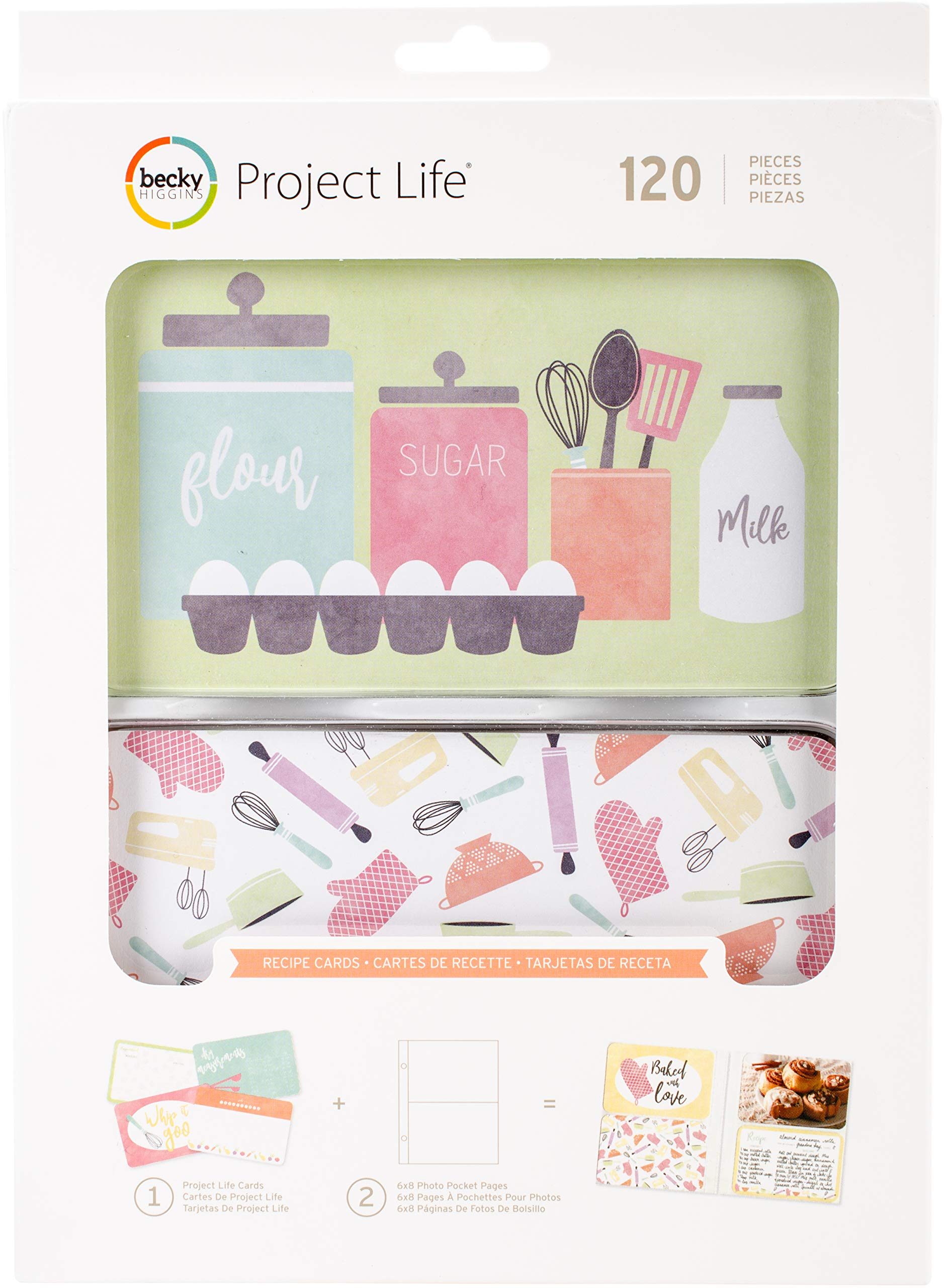 Amazon.com : Project Life 380812 Values ​​Kits-Recipe Cards (120 Pieces),  Pink : Office Products