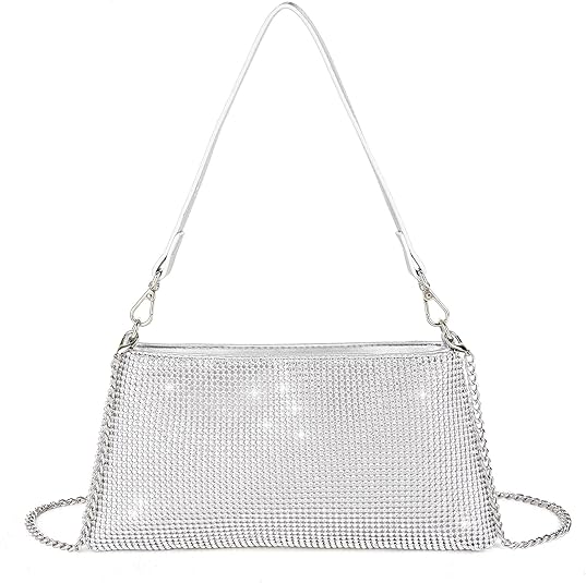 Valleycomfy Bling Evening Clutch Rhinestone Purse for Women, Brides & Party Events