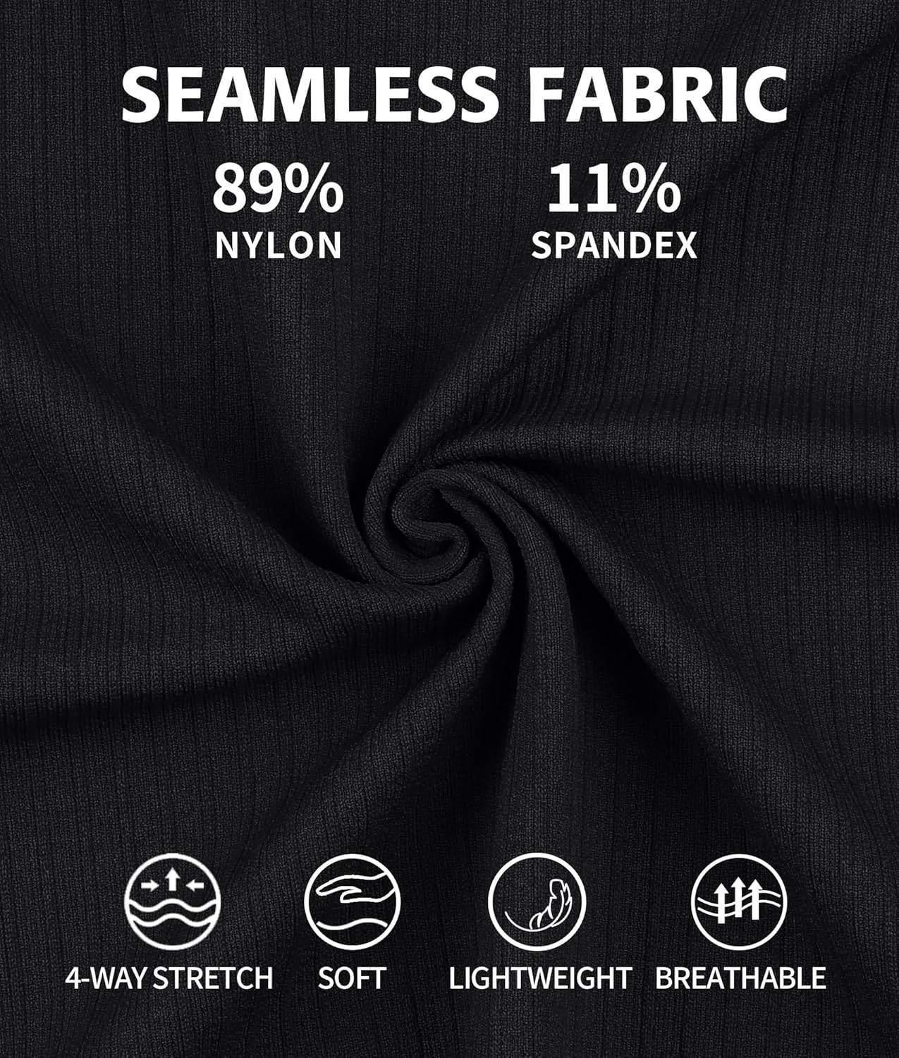 ATTRACO 2 Pack Ribbed Workout Tank Top with Built in Bra Women Seamless Cropped Racerback Yoga Tops Tight Fit - Image 9