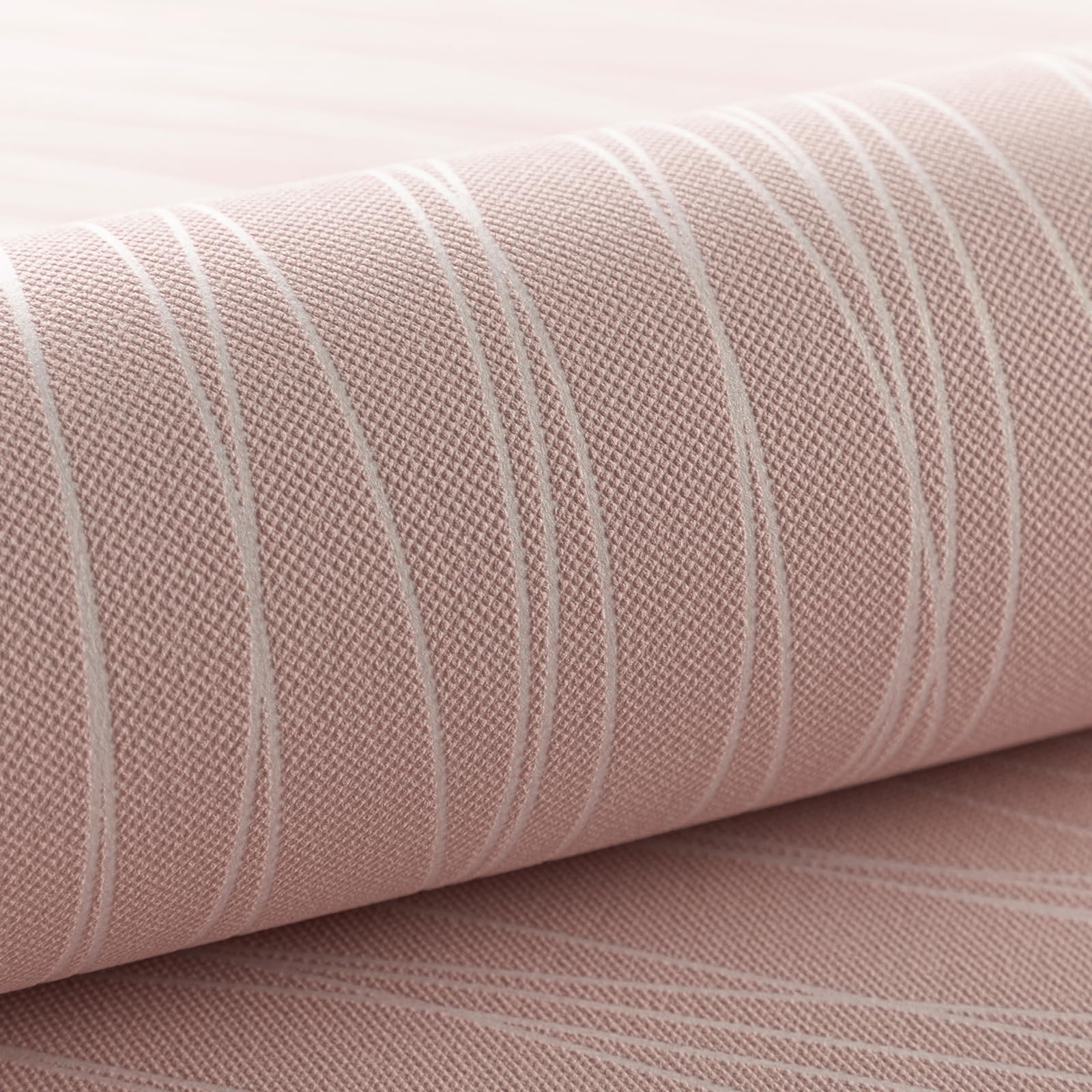 Cathpetic 3D Wave Stripes Glitter Wallpaper Pink 9.5×0.53m - Embossed Roll for Living Room, Bedroom, Kitchen, Front Room - Non Woven Fabric, Luxury Modern Abstract