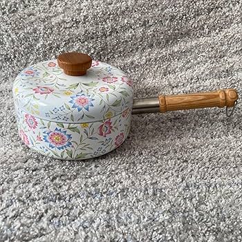 EJIRY✳︎花柄ホーロー鍋2個セット 未使用品 EJIRY エジリー 花柄ホーロー鍋セット 大中小 おたま