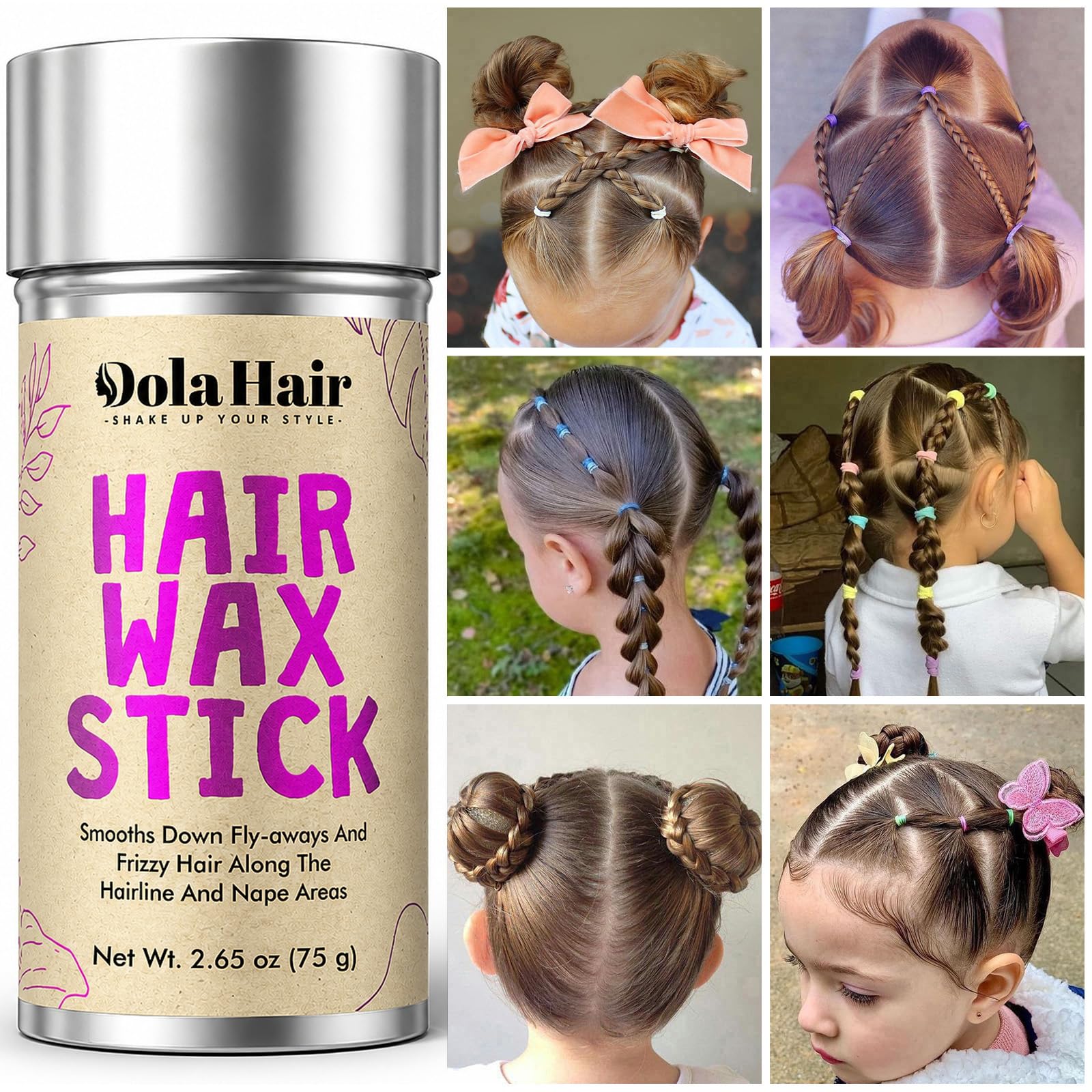 Dolahair Haarwachsriegel - Flyaway Control und Styling Salbe für Kinder
