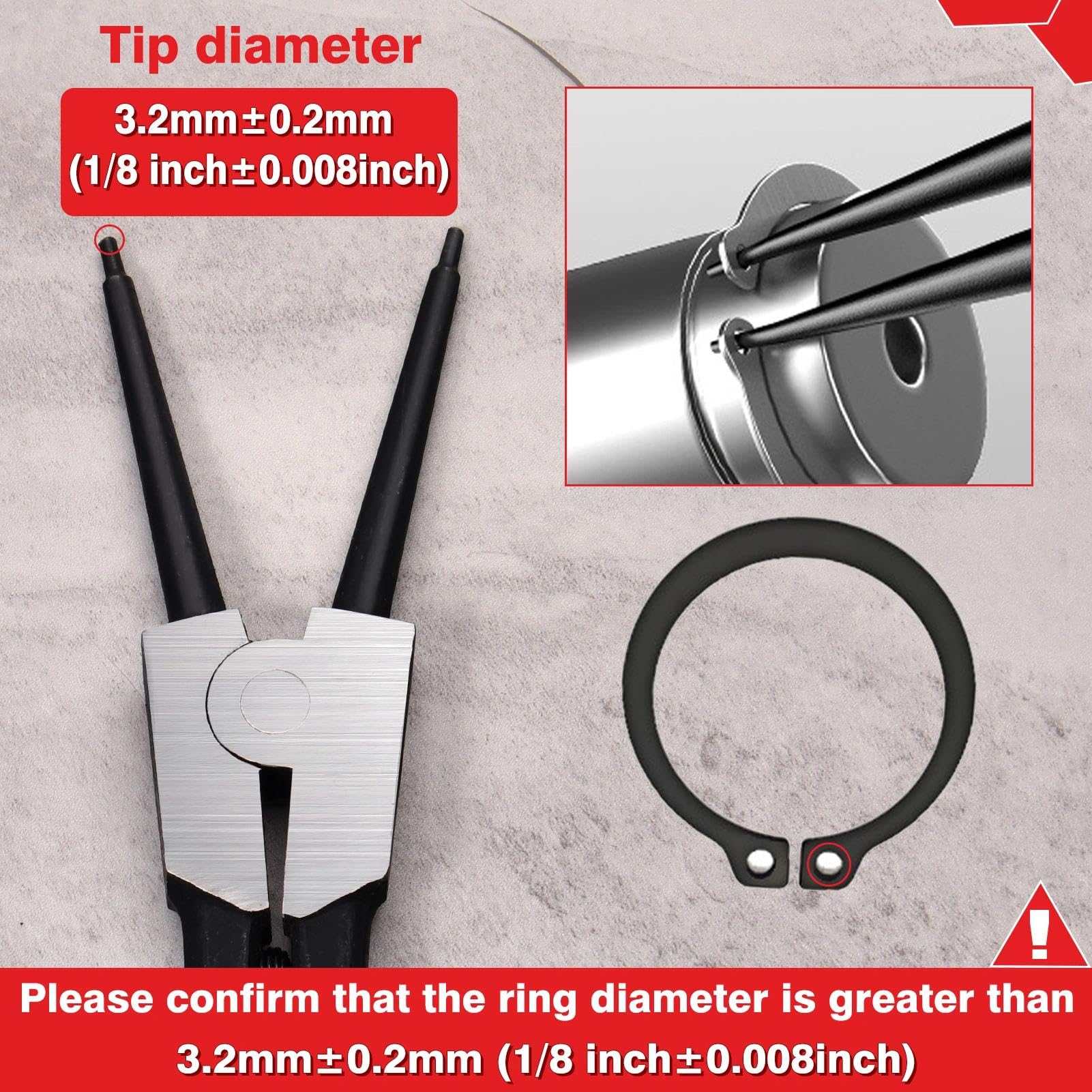 Heavy Duty Snap Ring Pliers - 13 Inch -4