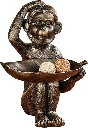 Touch of Class Escultura de mesa de chimpancé inocente bronce