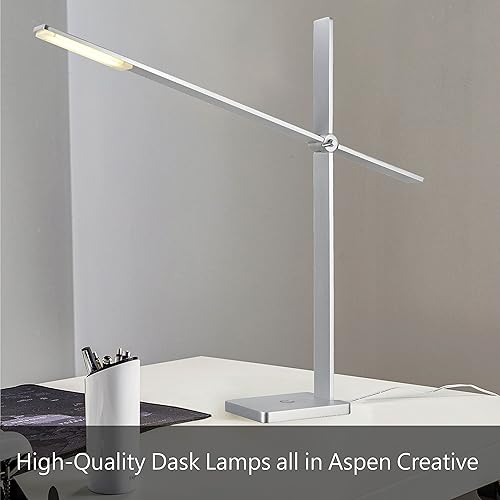 Miniatura 3 de Aspen Creative, Sand 40186-31 - Pantalla de lámpara de mesa de cerámica de transición de 25 pulgadas de alto, con forma de imperio, color blanco, 14