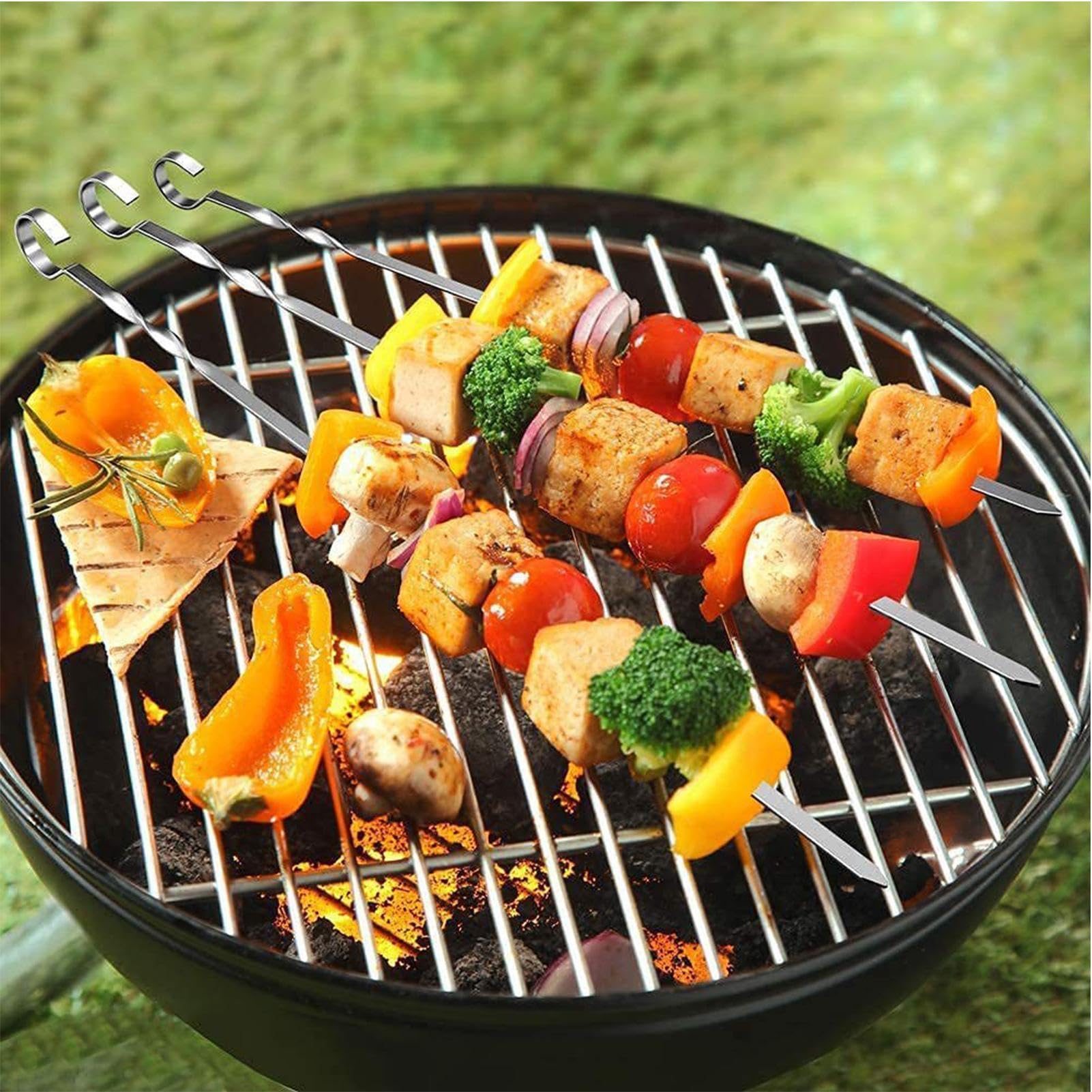 Brochettes BBQ Acier Inoxydable Lavable au Lave-Vaisselle