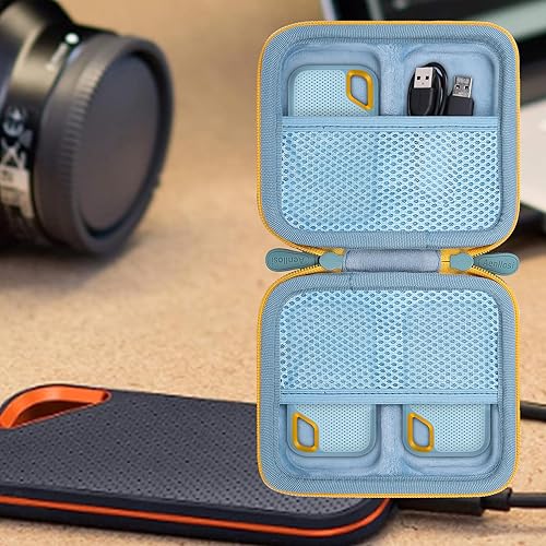Miniatura 8 de Aenllosi Funda de viaje rígida de repuesto para SanDisk Extreme PRO SDSSDE81SDSSDE80  Extreme SDSSDE61 portátil 500GB124 TB SSD (azul cielo, solo