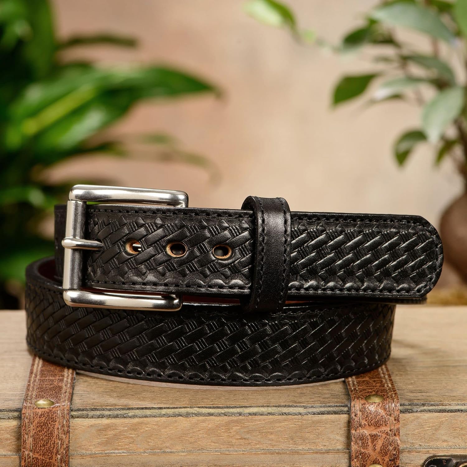 Bullhide Belts Mens Leather Belt for Casual Dress, 1.50" Wide 1.50" Wide - Image 3