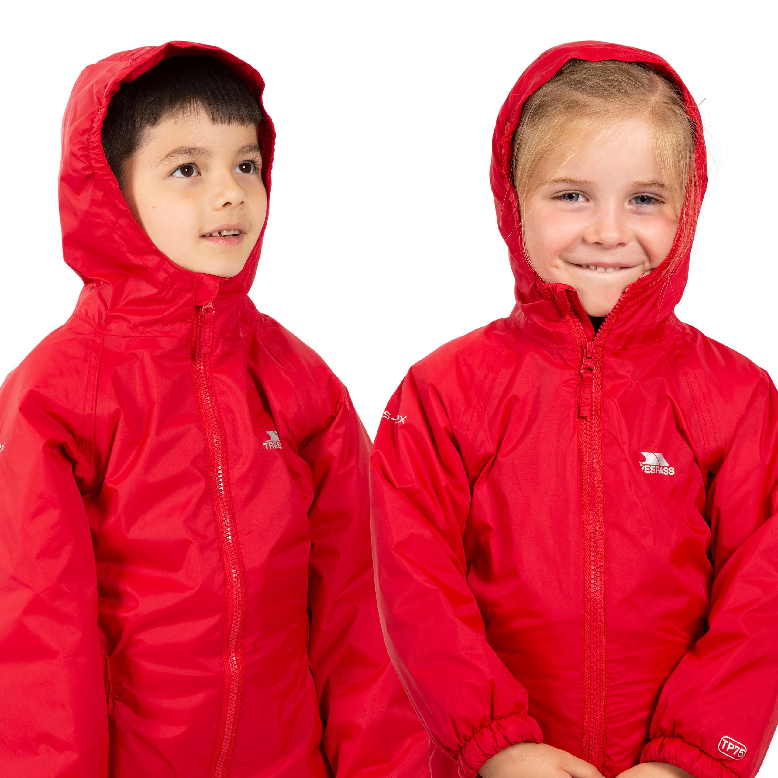 Trespass Unisex Dripdrop wodoszczelny kombinezon przeciwdeszczowy z kapturem