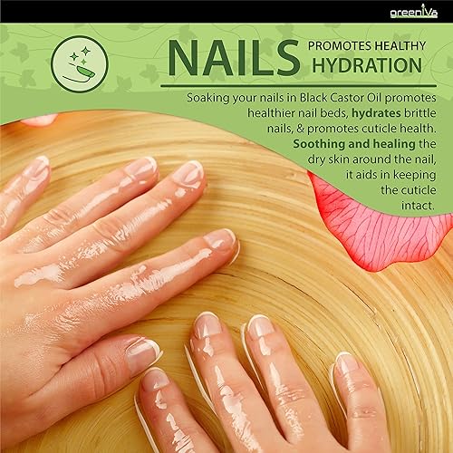 Miniatura 7 de GreenIVe - Aceite de ricino negro jamaicano - 100 puro - exclusivamente en Tienda 32 onzas