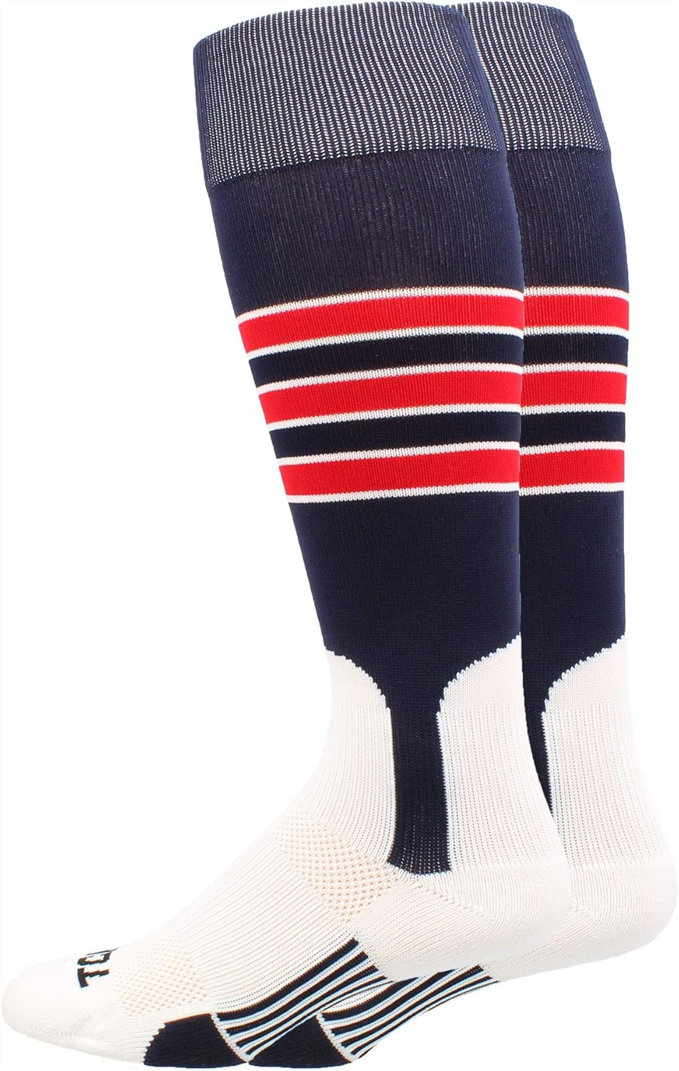 MadSportsStuff 3-Stripe Baseball & Softball Stirrup Socks | Youth & Adult Over Calf Team Performance Socks