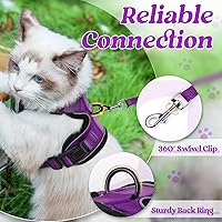 Vista 204 de rabbitgoo Arnés y correa para caminar, a prueba de escapes, chaleco suave y ajustable para gatos, fácil de controlar, transpirable, tiras